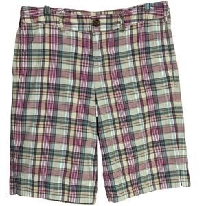 CLEARANCE Merona Madras Plaid Cotton Shorts Multicolor Size 12 100% Cotton